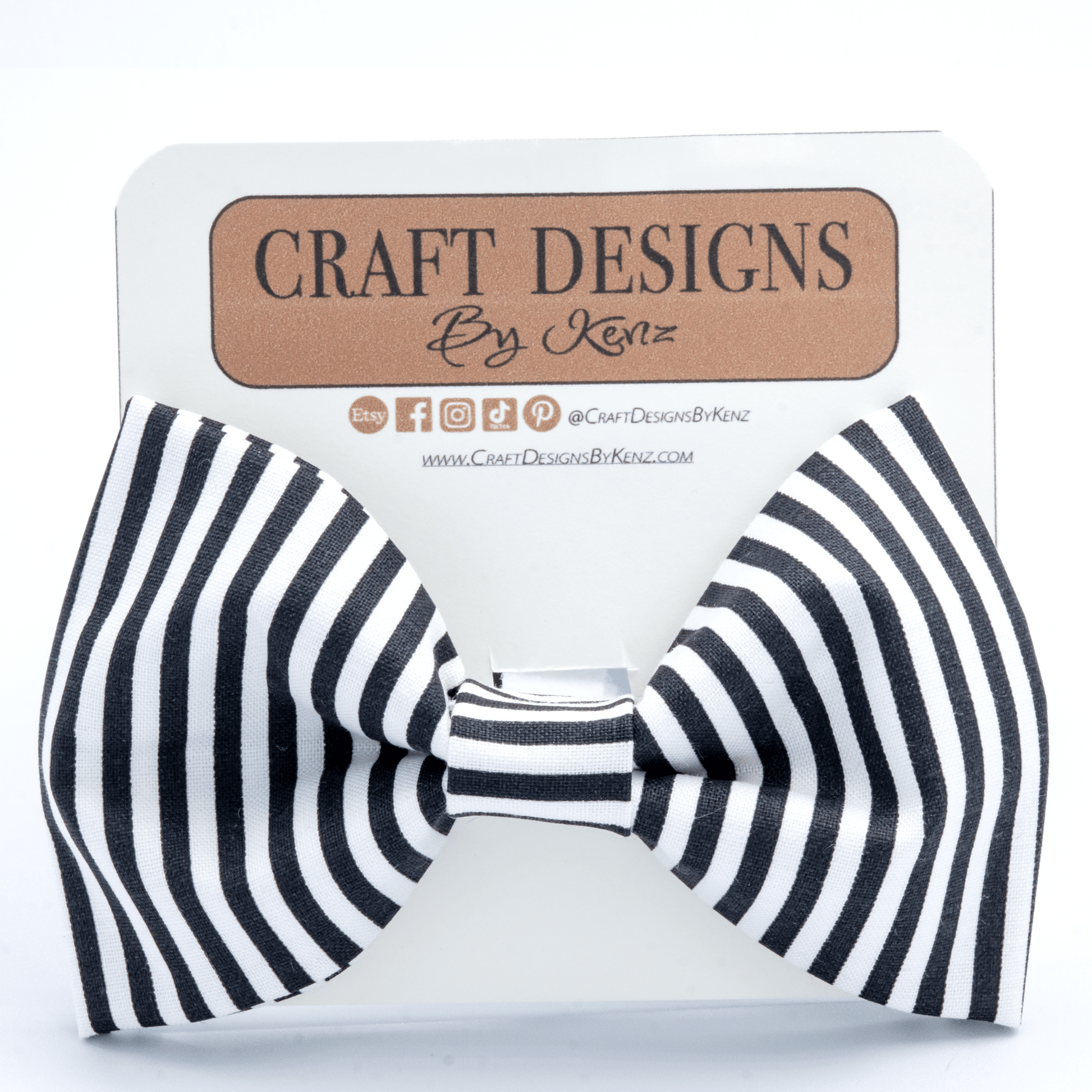 Black & White Collar - Craft Designs By Kenz - Bowtie - Collar Set