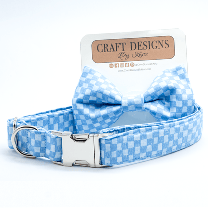 Blue Checkered Collar - Craft Designs By Kenz - Collar - Collar Set