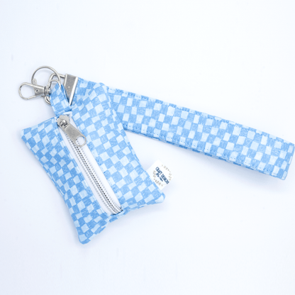 Blue Checkered Poop Bag Holder - Craft Designs By Kenz - Poop Bag Holder