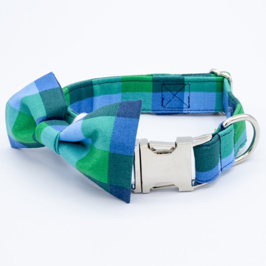 Blue Plaid Collar