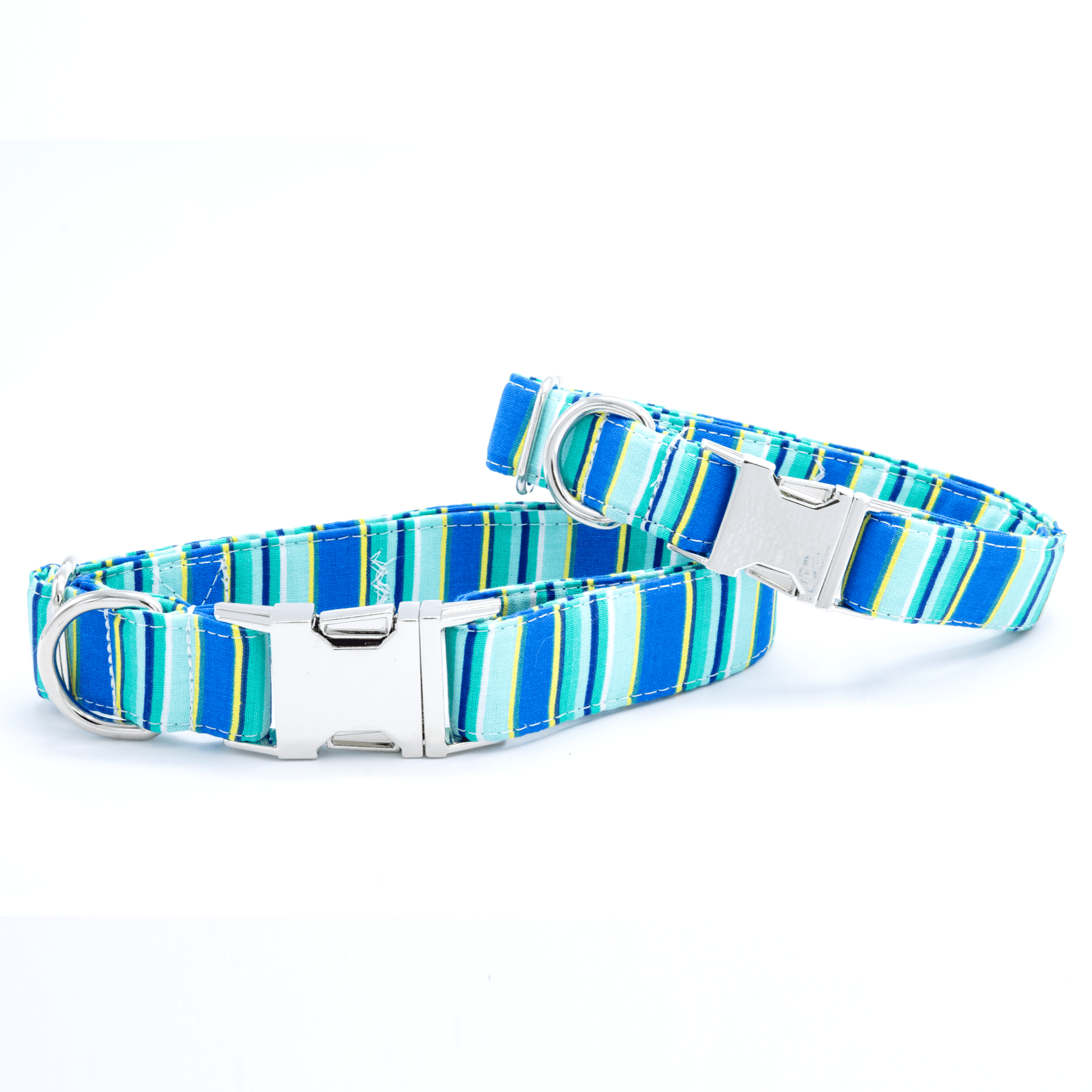 Blue Stripes Collar - Craft Designs By Kenz - Collar - Personalized Pet Collar