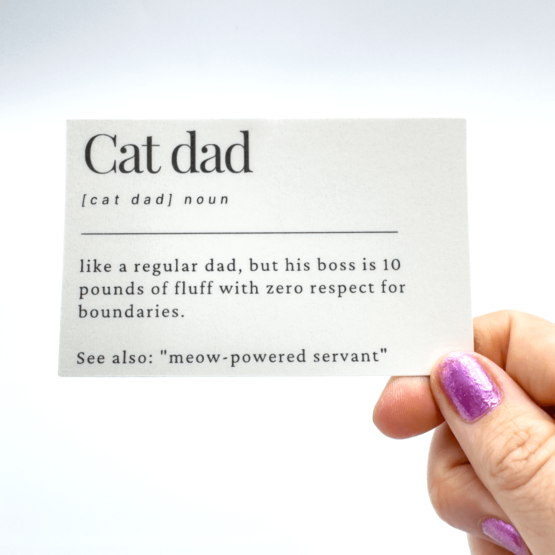 Cat Dad (Meow Powered Servant) Magnet - Craft Designs By Kenz - Sticker