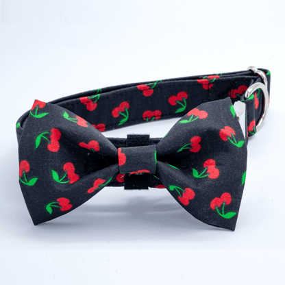 Cherry Dog Collar - Craft Designs By Kenz - Bowtie - Personalized Pet Collar