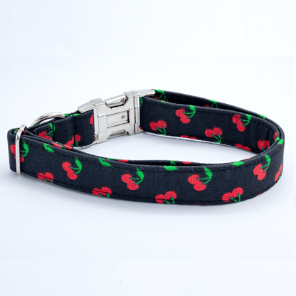 Cherry Dog Collar - Craft Designs By Kenz - Bowtie - Personalized Pet Collar