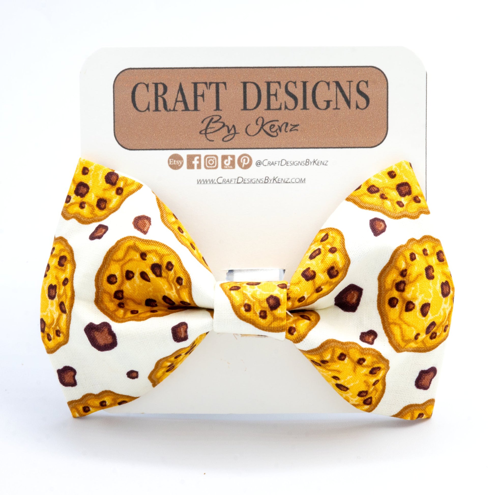 Chocolate Chip Cookie Collar - Craft Designs By Kenz - Bowtie - Collar Set