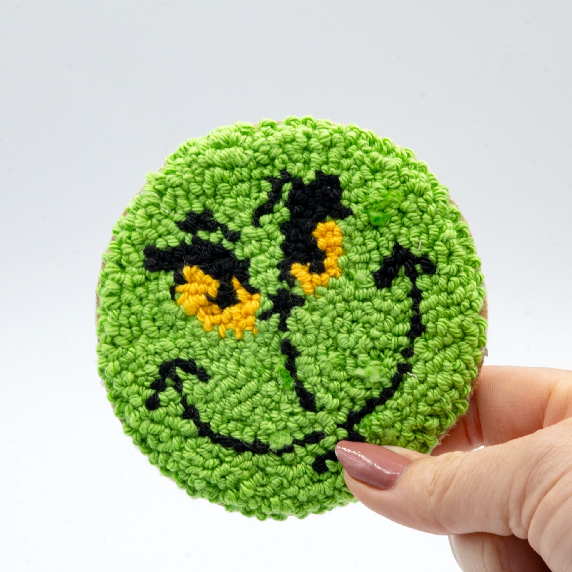 Christmas Coasters - Craft Designs By Kenz - Candy Cane on Pink - Mug Rug