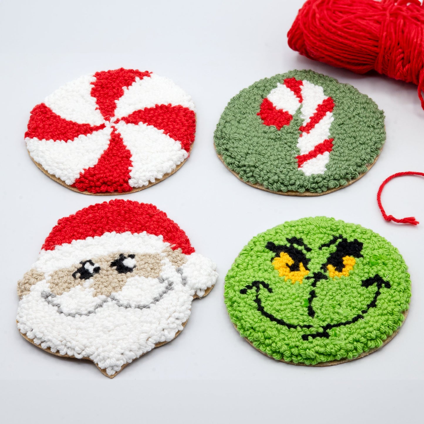 Christmas Coasters - Craft Designs By Kenz - Pink Peppermint - Mug Rug