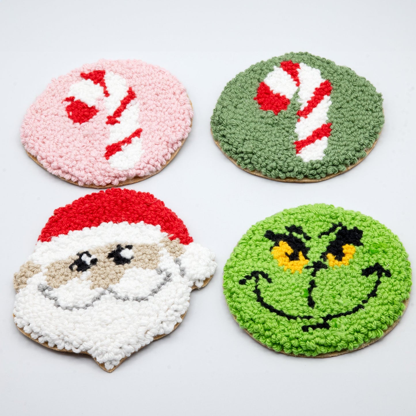 Christmas Coasters - Craft Designs By Kenz - Pink Peppermint - Mug Rug