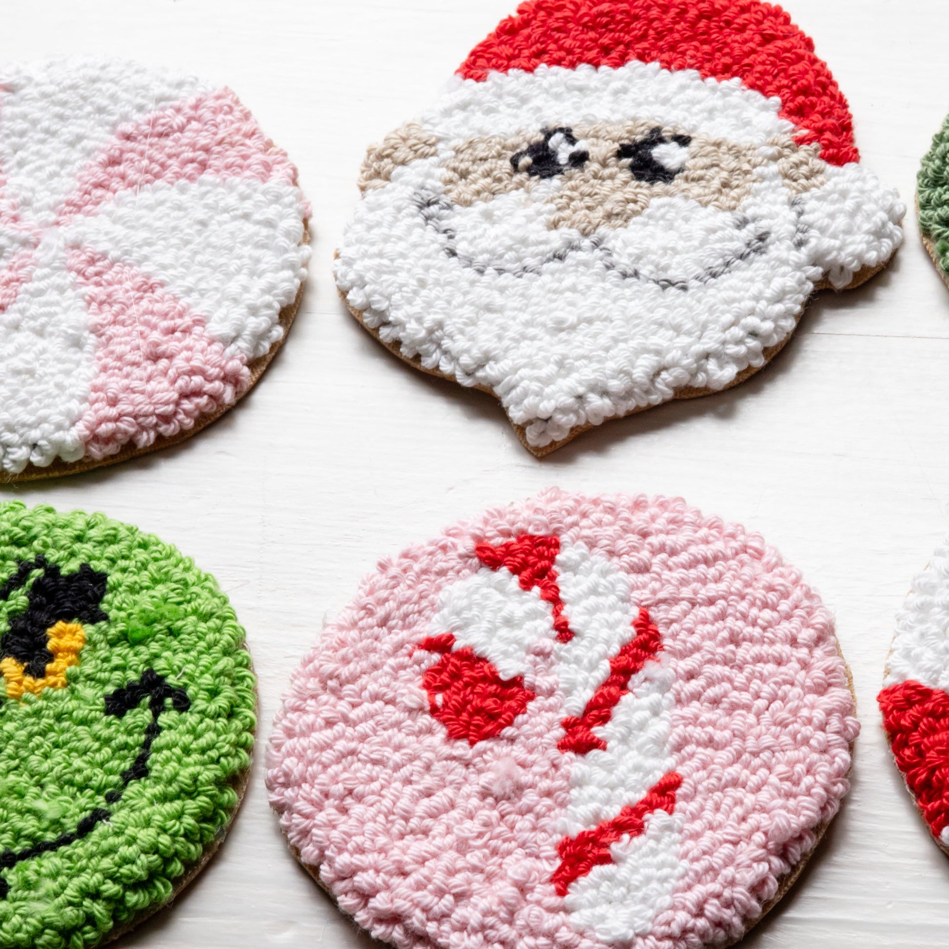 Christmas Coasters - Craft Designs By Kenz - Pink Peppermint - Mug Rug