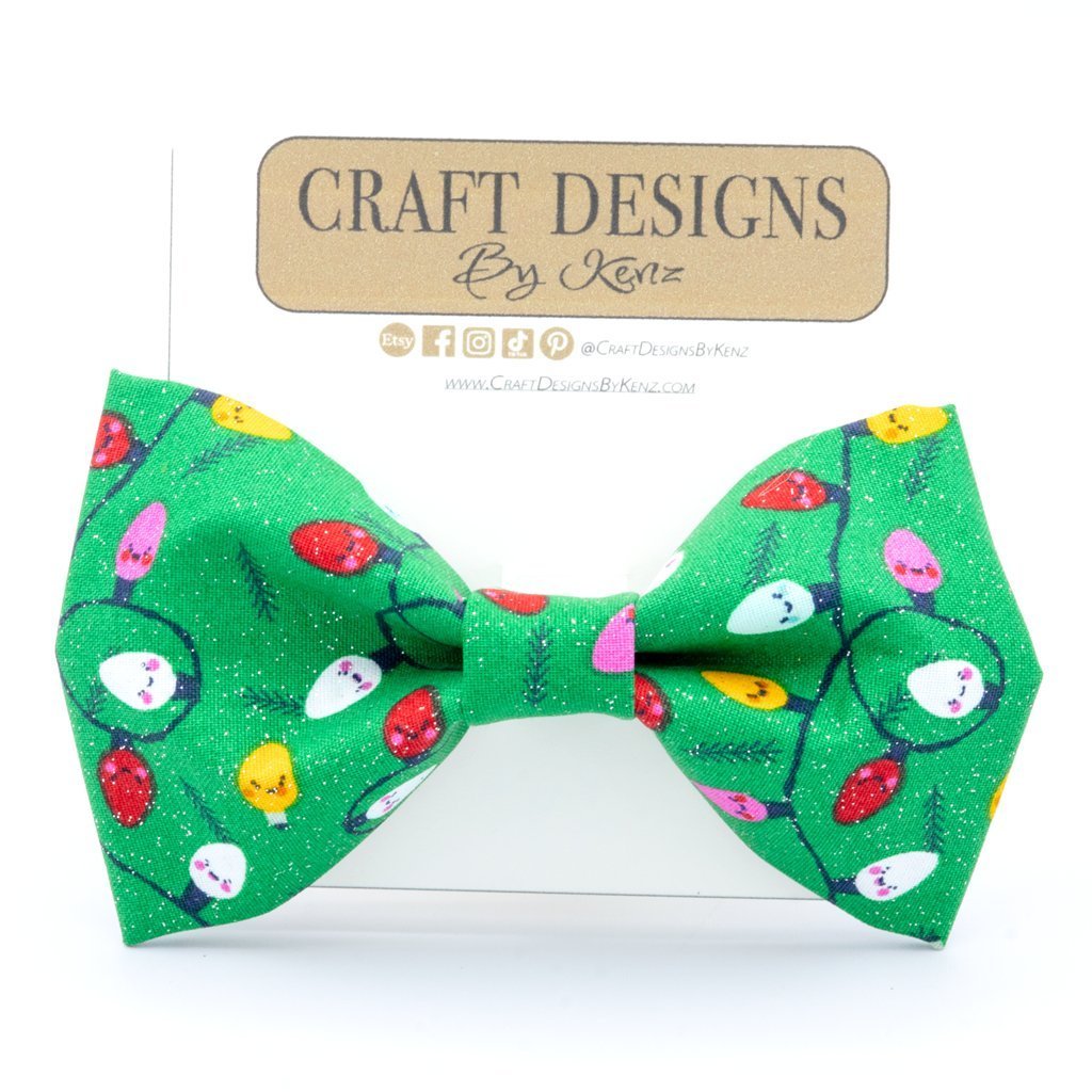 Christmas Light Collar Set - Craft Designs By Kenz - Bowtie - Collar Set