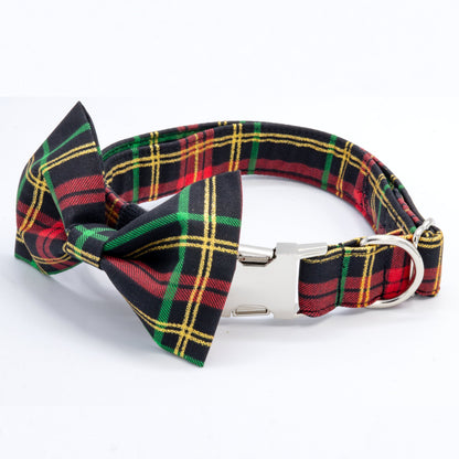 Christmas Plaid Collar - Craft Designs By Kenz - Collar and Bowtie - Collar Set