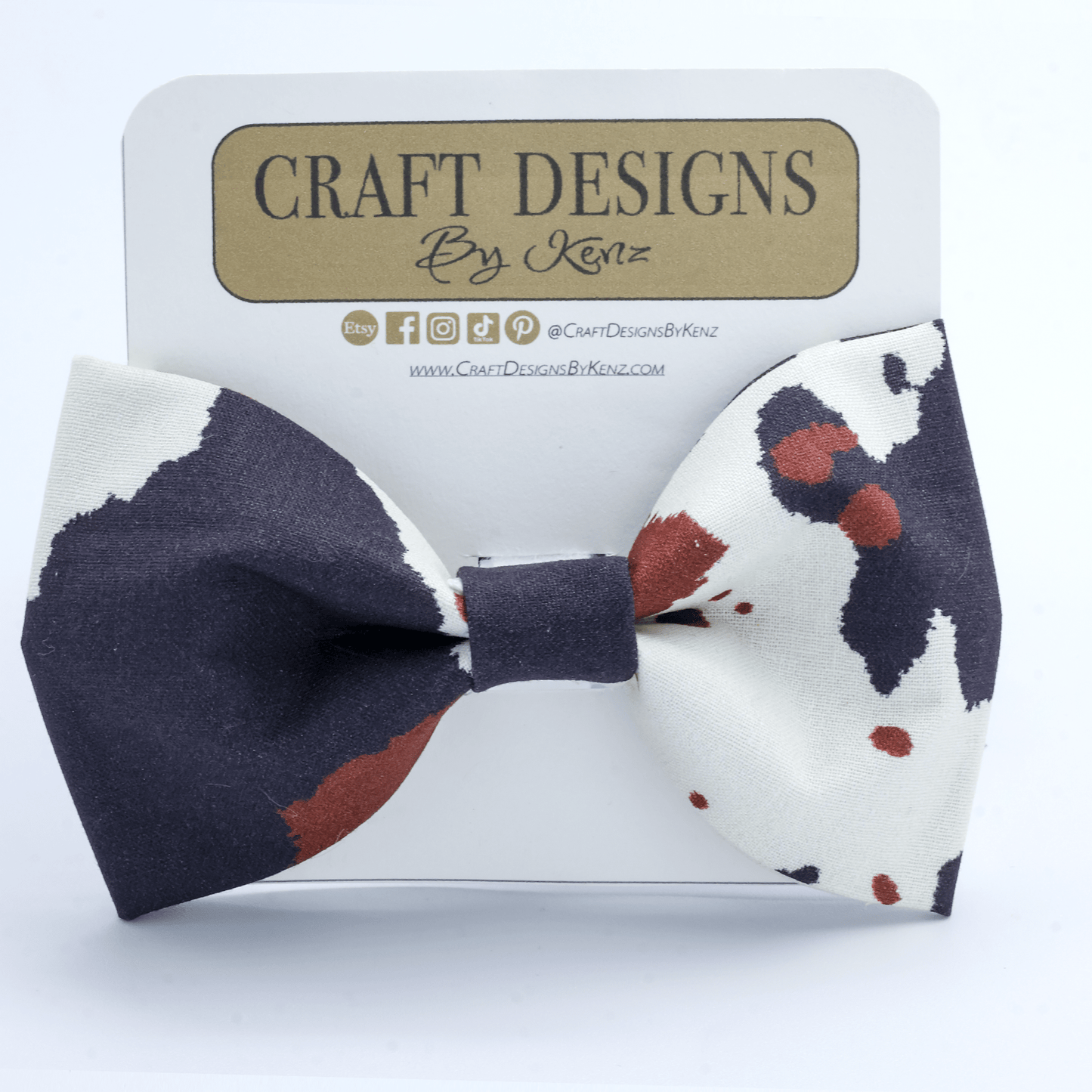 Cowboy Dog Collar - Craft Designs By Kenz - Bowtie - Personalized Pet Collar