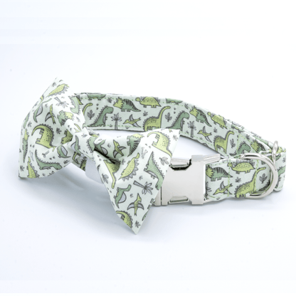 Dinosaur Collar - Craft Designs By Kenz - Collar and Bowtie - Personalized Pet Collar