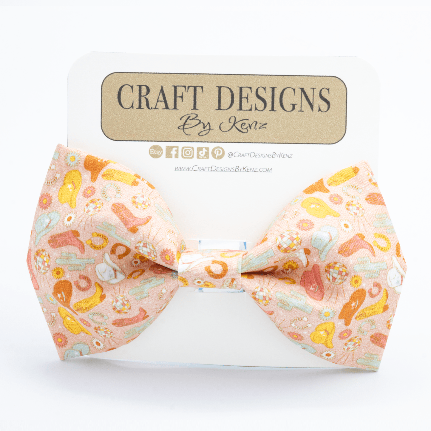 Disco Cowgirl Collar - Craft Designs By Kenz - Bowtie - Collar Set