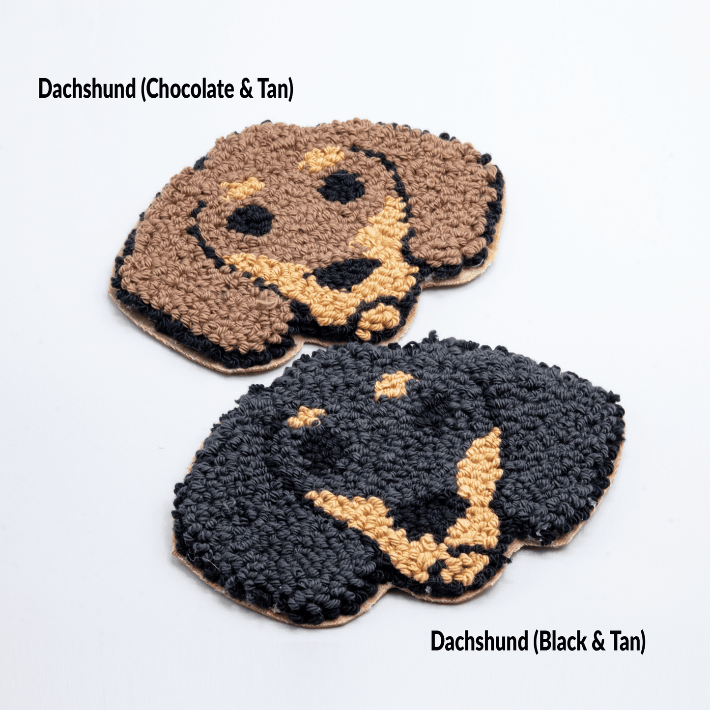 Dog Coasters - Craft Designs By Kenz - Dachshund (Brown & Tan) - Mug Rug