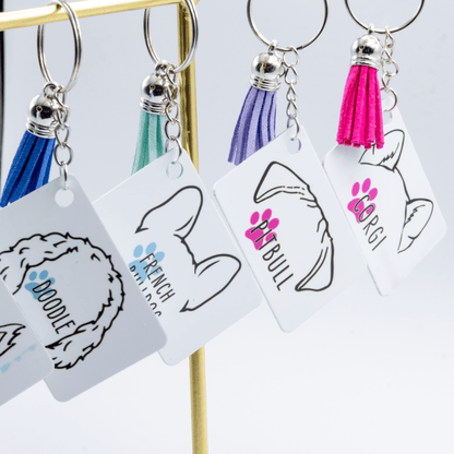 Dog Ears Keychain - Craft Designs By Kenz - Pink - Personalized Tote Bag