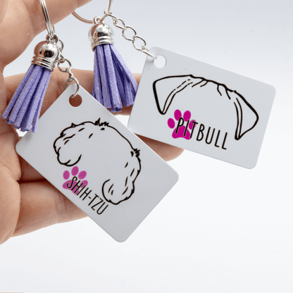 Dog Ears Keychain - Craft Designs By Kenz - Pink - Personalized Tote Bag