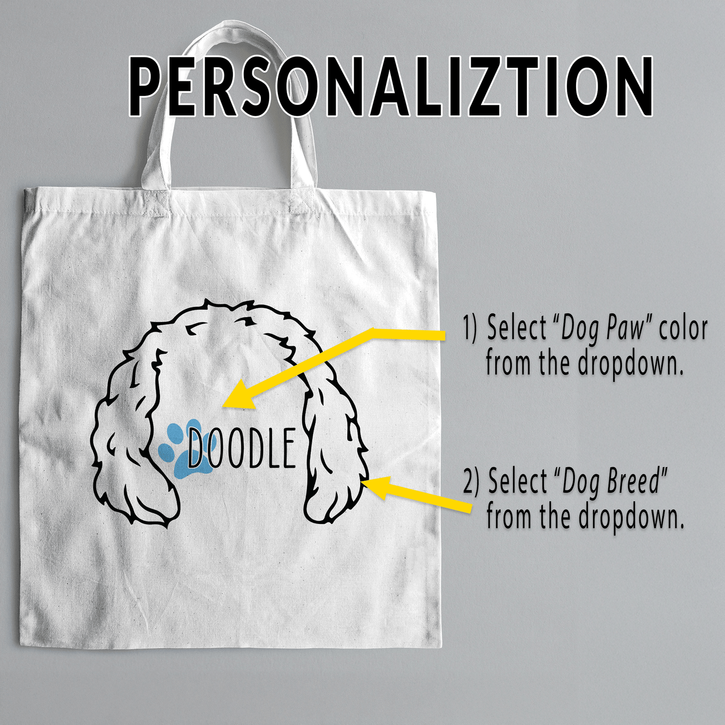 Dog Ears Tote Bag - Craft Designs By Kenz - Australian Cattle Dog - Personalized Tote Bag