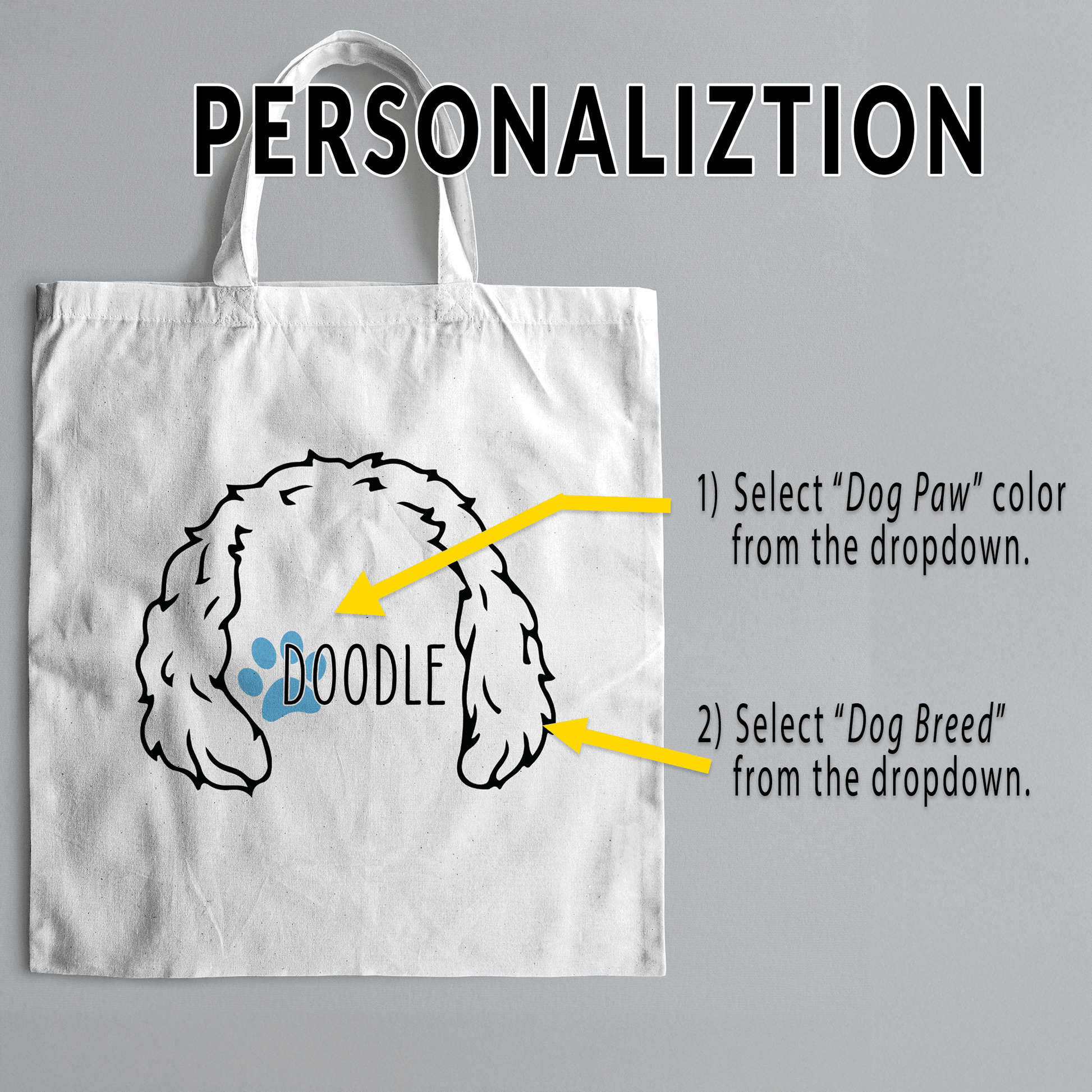 Dog Ears Tote Bag - Craft Designs By Kenz - Australian Cattle Dog - Personalized Tote Bag