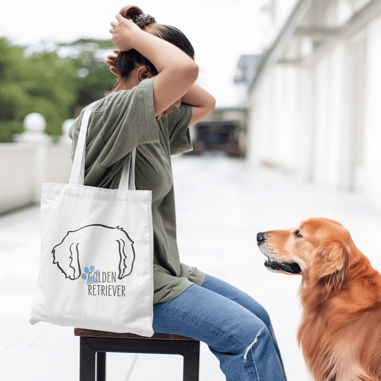 Dog Ears Tote Bag - Craft Designs By Kenz - Australian Cattle Dog - Personalized Tote Bag