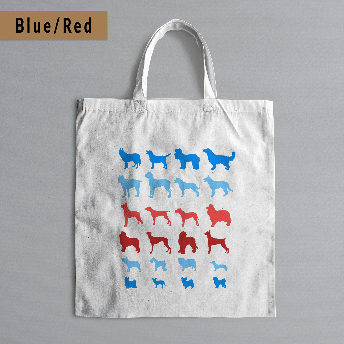 Dog Lover Tote Bag - Craft Designs By Kenz - Blue/Red - Personalized Tote Bag