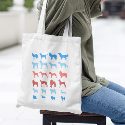 Dog Lover Tote Bag - Craft Designs By Kenz - Blue/Red - Personalized Tote Bag