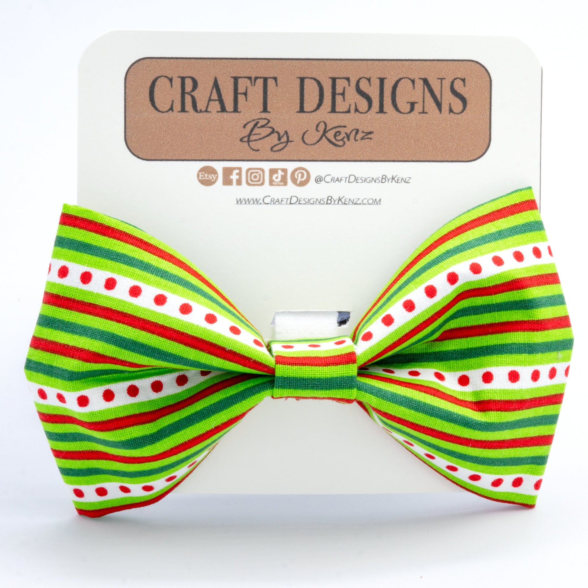 Elf Dog Collar - Craft Designs By Kenz - Bowtie - Collar Set