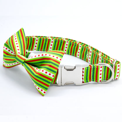 Elf Dog Collar - Craft Designs By Kenz - Collar and Bowtie - Collar Set