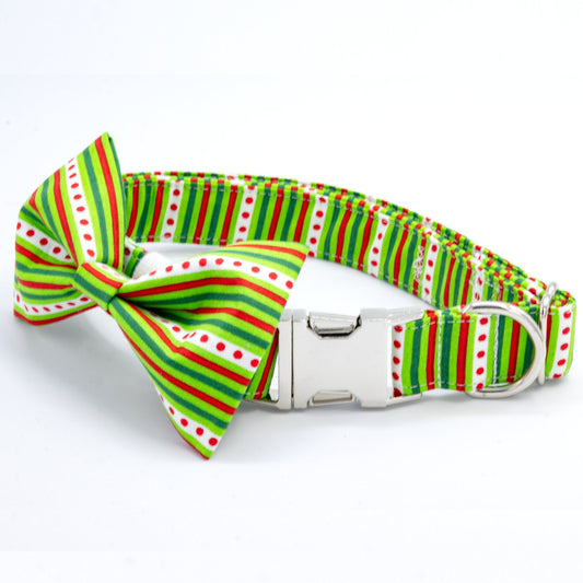 Elf Dog Collar - Craft Designs By Kenz - Collar and Bowtie - Collar Set