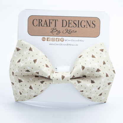Espresso Martini Collar - Craft Designs By Kenz - Bowtie - Personalized Pet Collar
