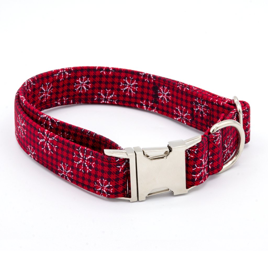 Frosty Plaid Collar Set - Christmas Dog Collar - Craft Designs By Kenz - Collar - Collar Set