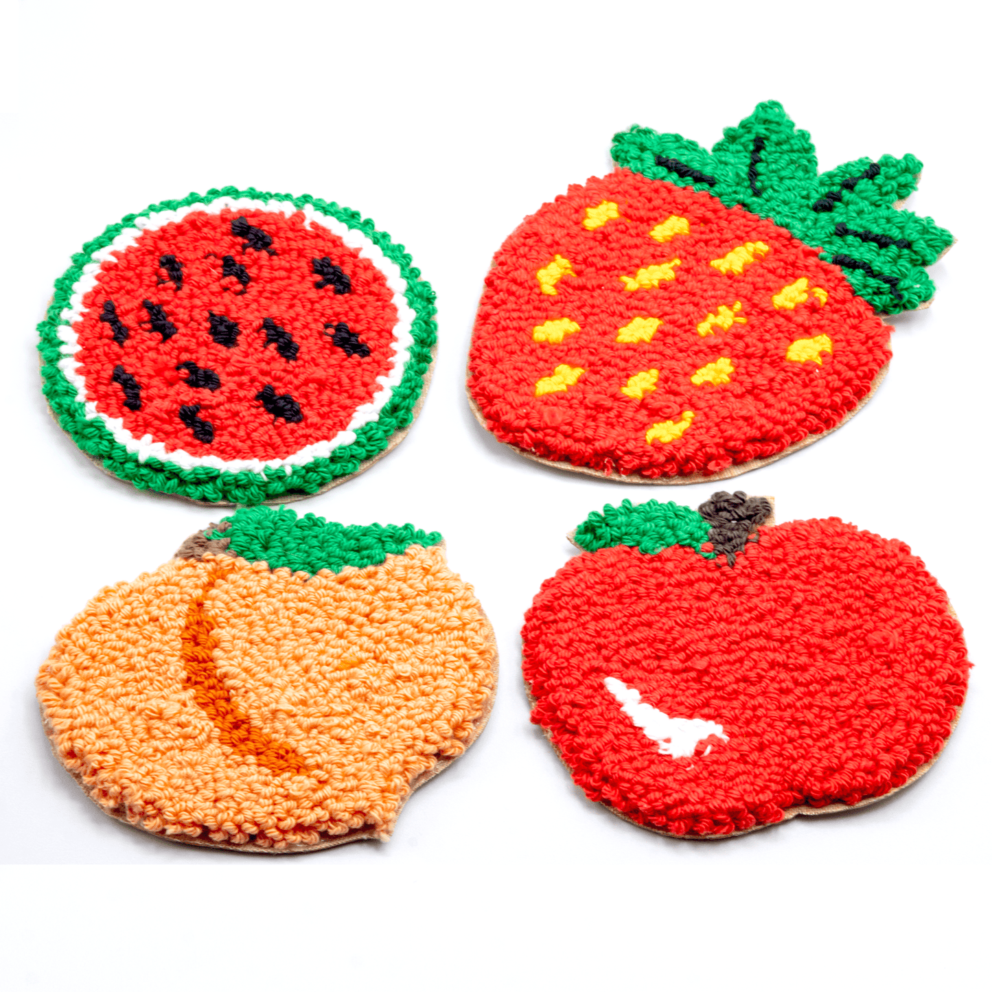 Fruit Coasters - Craft Designs By Kenz - Apples - Mug Rug