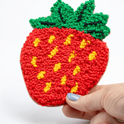 Fruit Coasters - Craft Designs By Kenz - Strawberry - Mug Rug