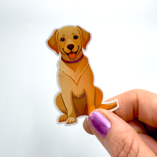 Golden Labrador Sticker - Craft Designs By Kenz - Sticker