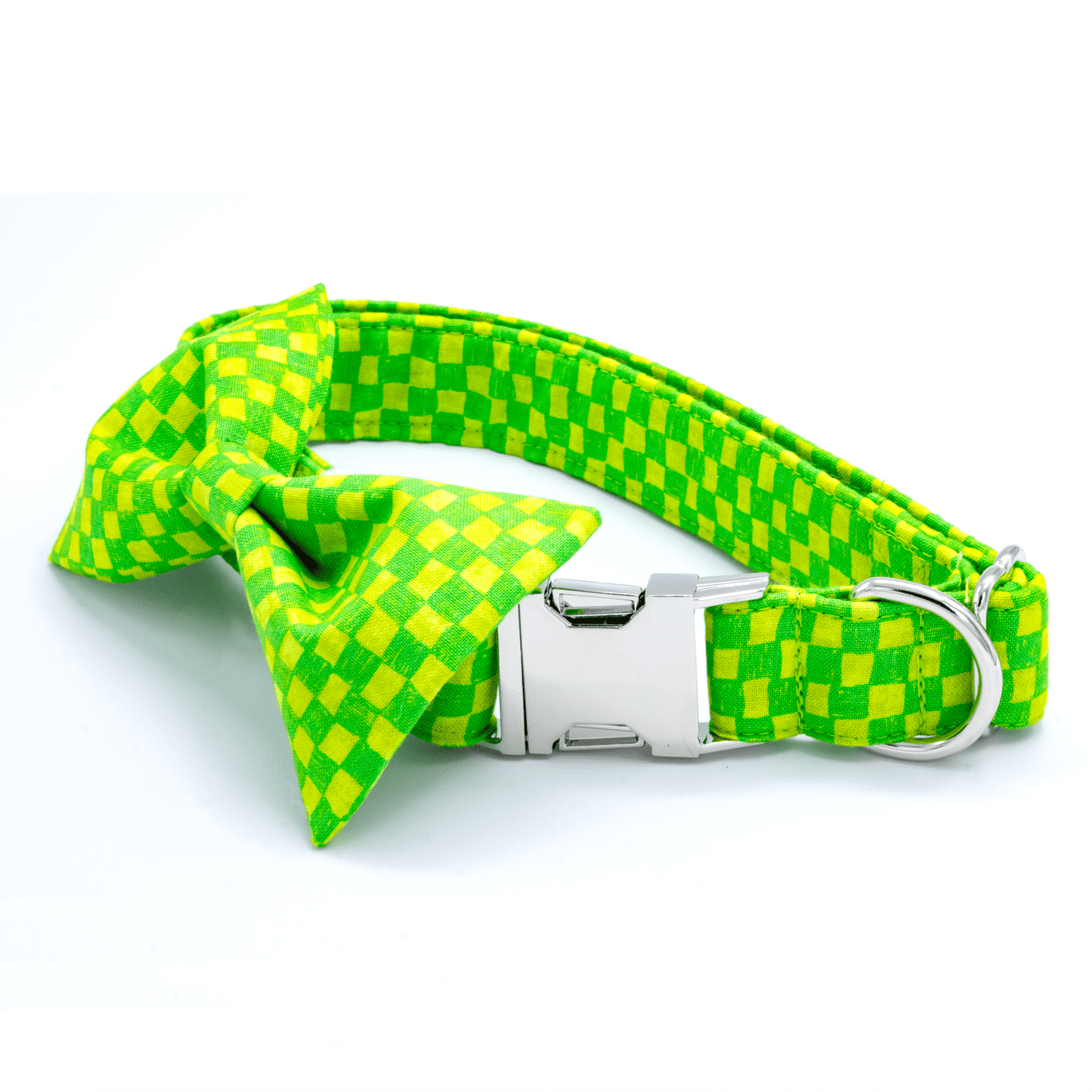 Green Checkered Collar - Craft Designs By Kenz - Collar & Bowtie - Collar Set