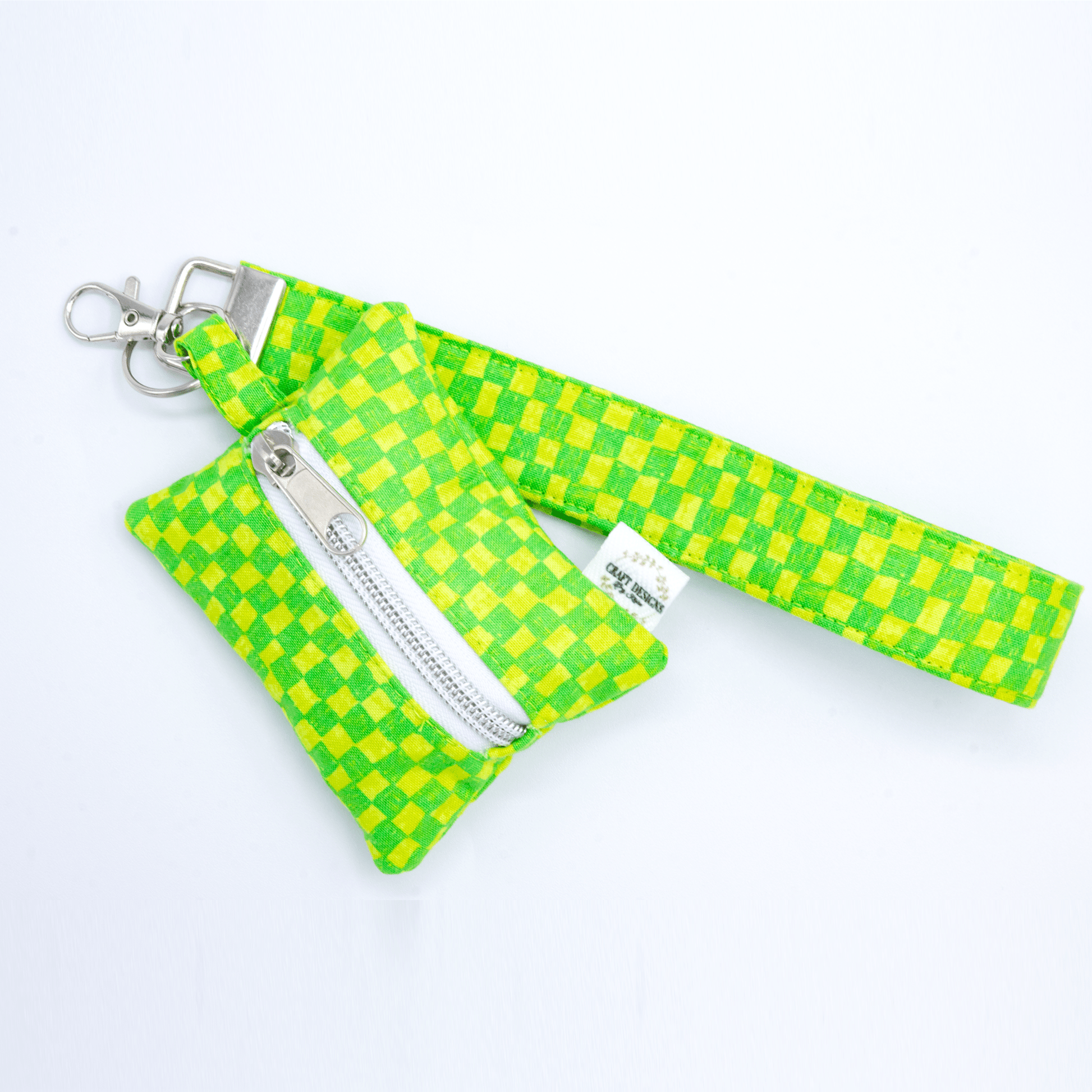 Green Checkered Poop Bag Holder - Craft Designs By Kenz - Poop Bag Holder