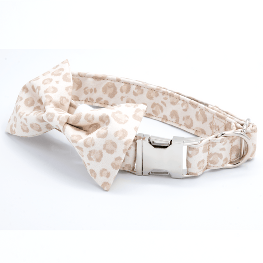Leopard Collar - Craft Designs By Kenz - Collar and Bowtie - Personalized Pet Collar