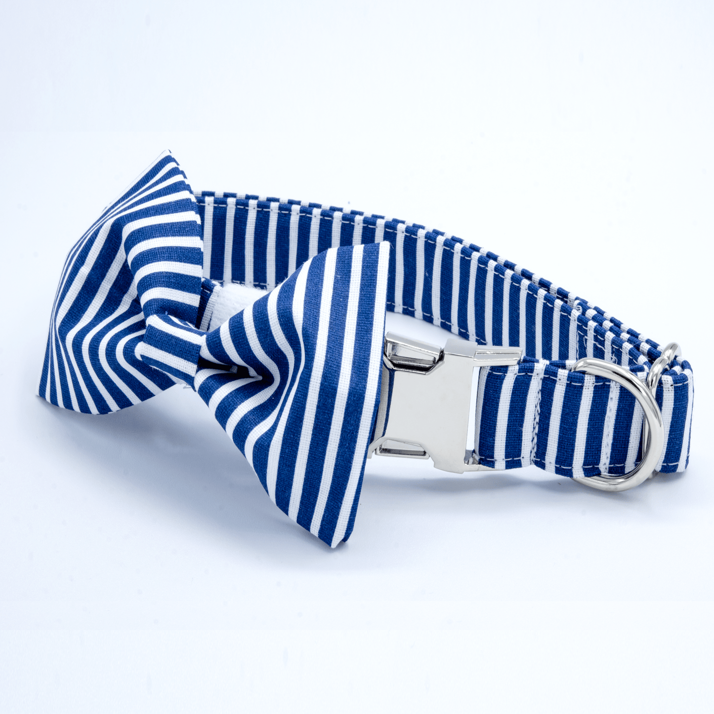 Navy Striped Collar - Craft Designs By Kenz - Collar & Bowtie - Collar Set