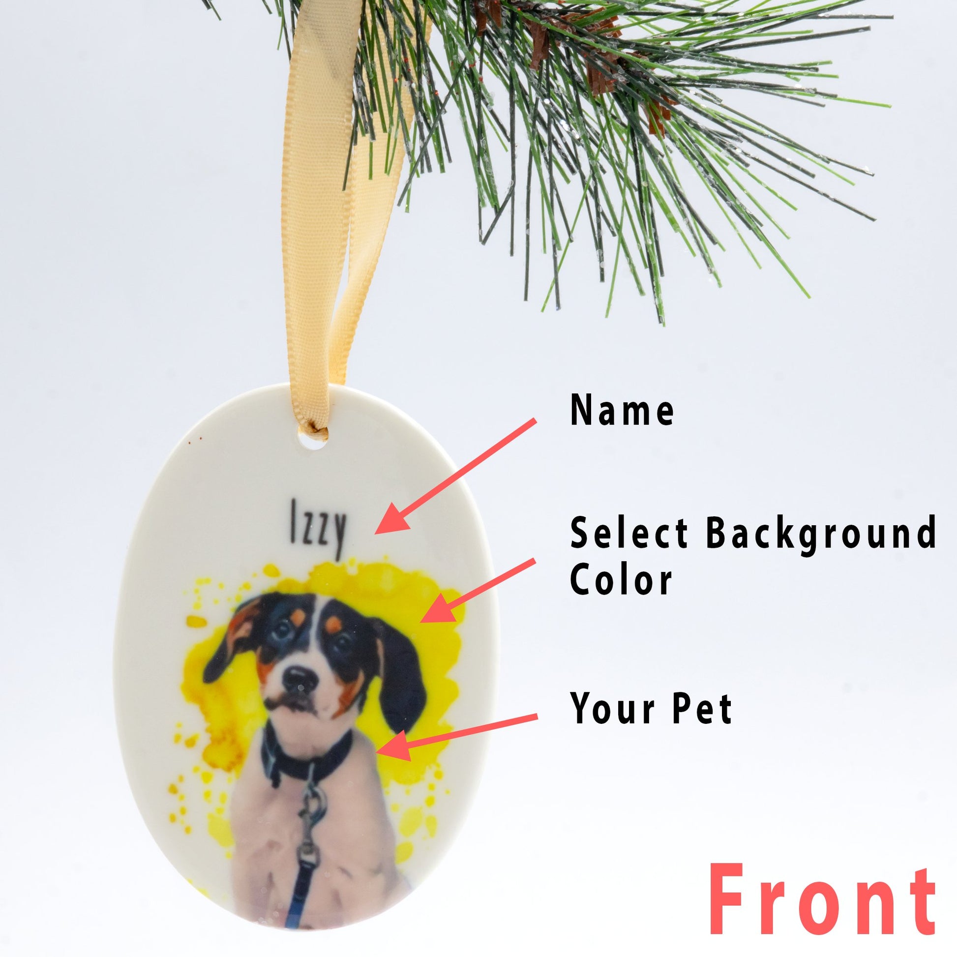 Personalized Pet Ornament - Craft Designs By Kenz - 1. Yellow - 