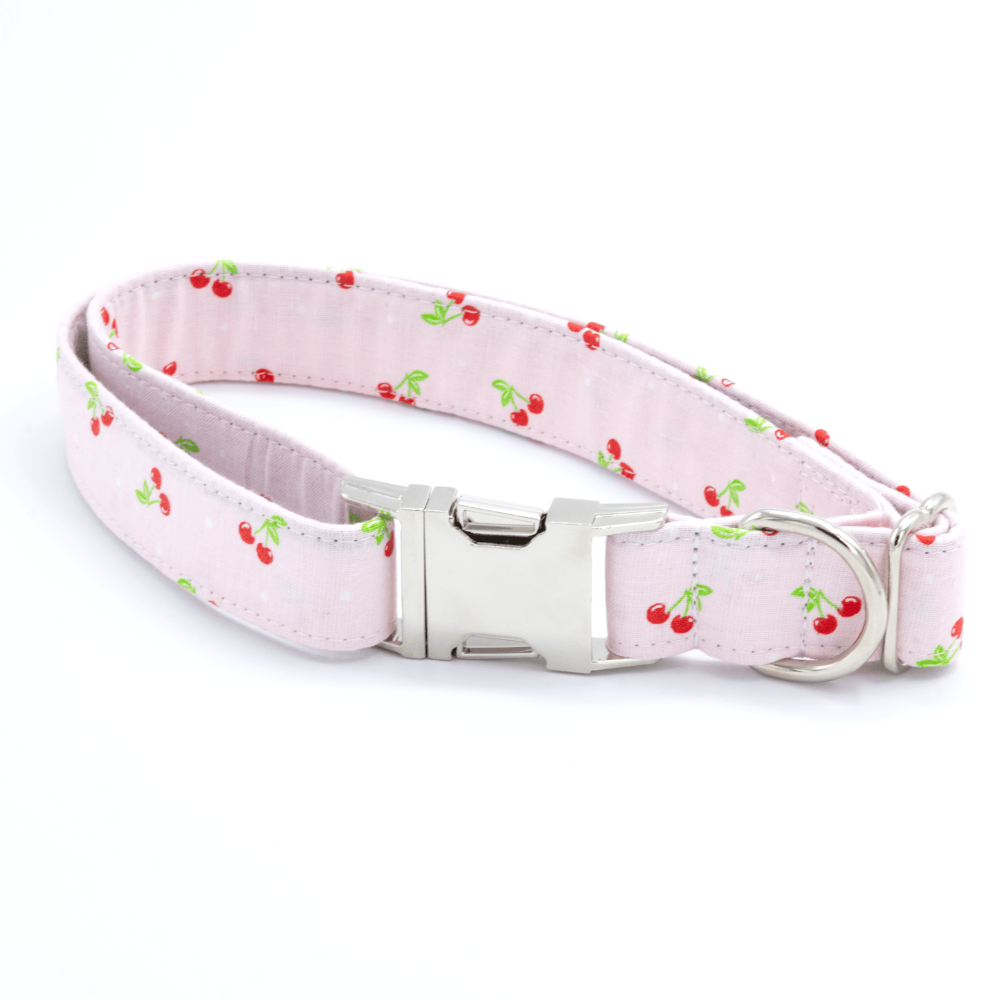 Pink Cherry Collar - Craft Designs By Kenz - Collar - Personalized Pet Collar