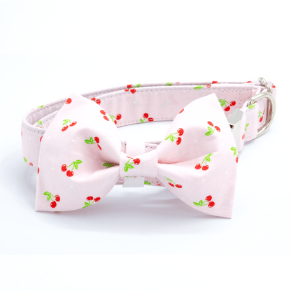 Pink Cherry Collar - Craft Designs By Kenz - Collar - Personalized Pet Collar