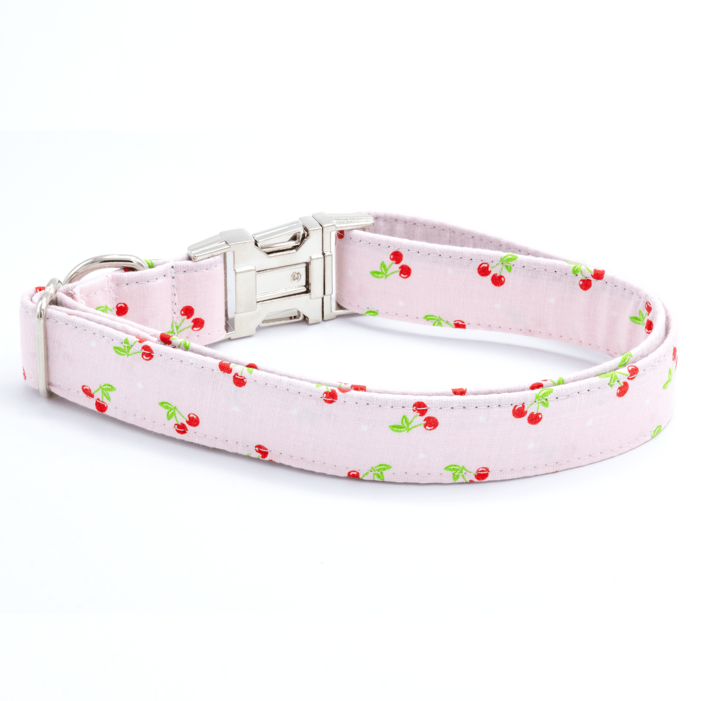 Pink Cherry Collar - Craft Designs By Kenz - Collar - Personalized Pet Collar