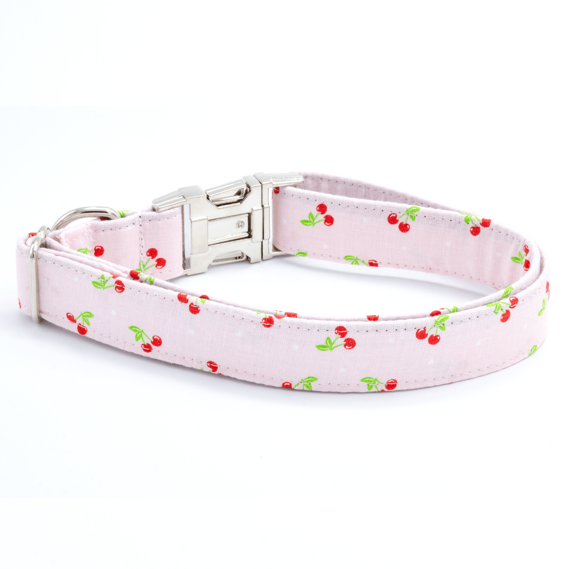 Pink Cherry Collar - Craft Designs By Kenz - Collar - Personalized Pet Collar