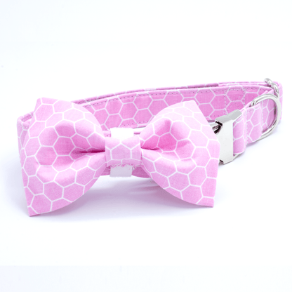 Pink Honeycomb Collar - Craft Designs By Kenz - Collar - Collar Set