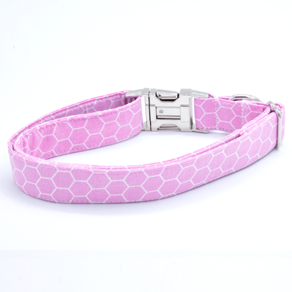 Pink Honeycomb Collar - Craft Designs By Kenz - Collar - Collar Set
