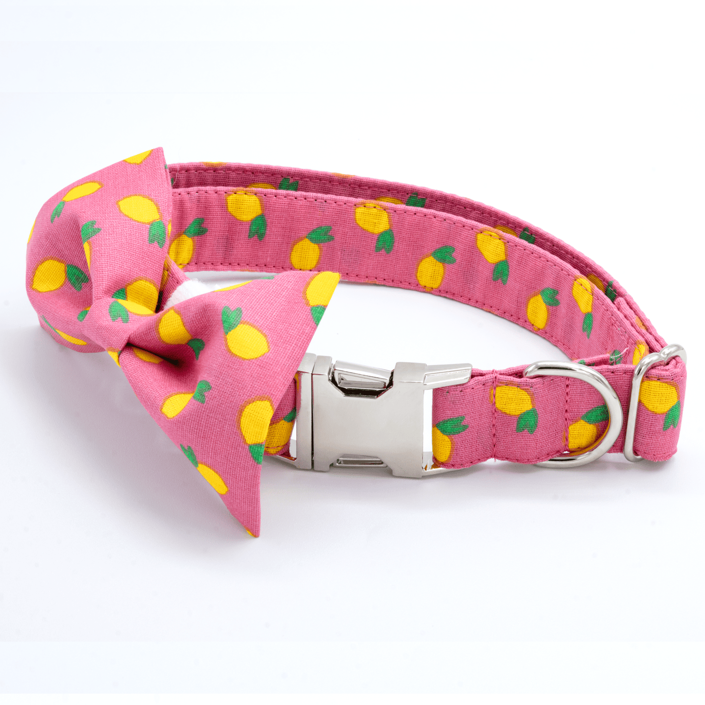 Pink Lemonade Collar - Craft Designs By Kenz - Collar and Bowtie - Personalized Pet Collar