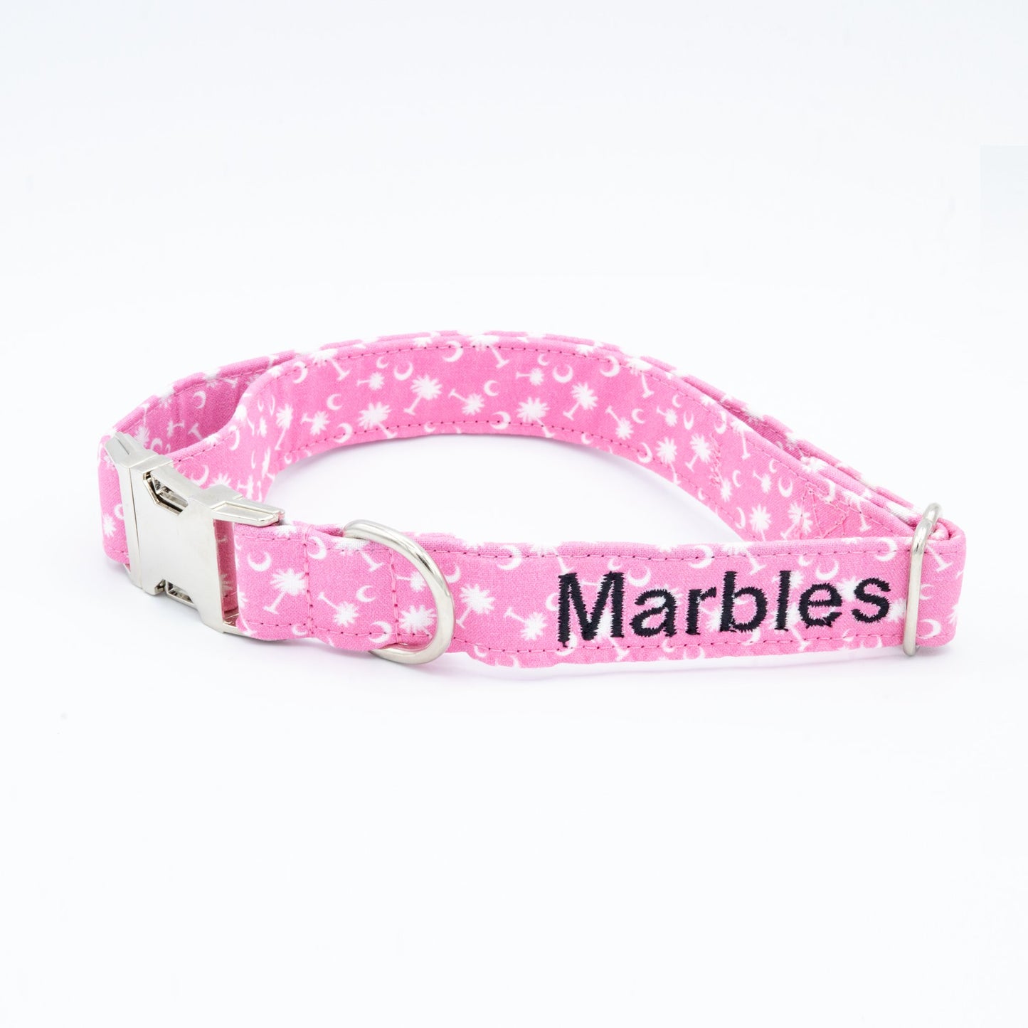 Pink Palmetto Dog Collar - Craft Designs By Kenz - XS - 