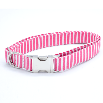 Pink Striped Collar - Craft Designs By Kenz - Collar - Collar Set