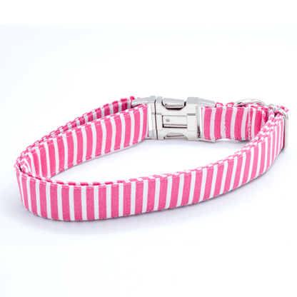 Pink Striped Collar - Craft Designs By Kenz - Collar - Collar Set