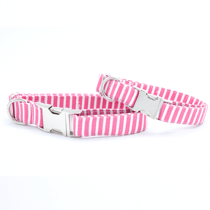 Pink Striped Collar - Craft Designs By Kenz - Collar - Collar Set